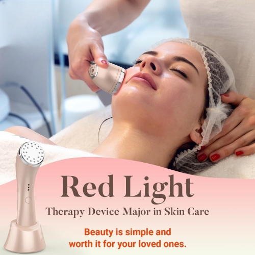 LED Red Light Therapy Device for Face,Red Light Skin Rejuvenation Device,Anti Aging Face Massager for Skin Tightening Wrinkle Removal