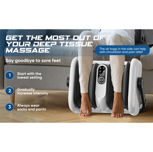 Shiatsu Foot & Calf Massager Heat Therapy Foot Massage Machine Arm Automatic Massager Kneading Massager