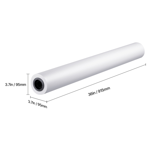 VEVOR 36 in x 150 ft Wide Format Plotter Paper, 4 Rolls CAD Bond Rolls with 2 in Core, 20 LB Bond Paper Rolls,for CAD Drawings, Engineering Plans,