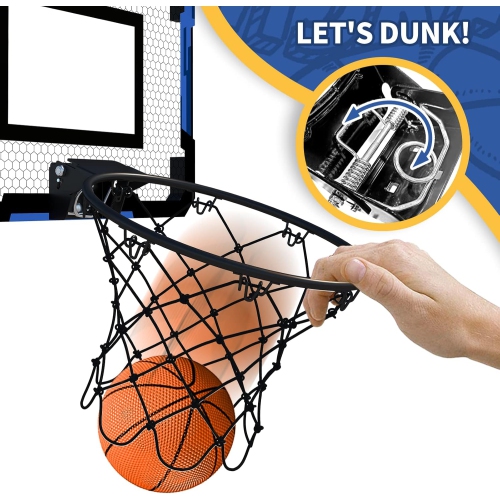 Basketball Hoop Indoor with 3 Balls, Mini Basketball Hoop Suit for Bedroom/Office, Door Basketball Hoop Indoor Toys Gifts for Kids and Adults