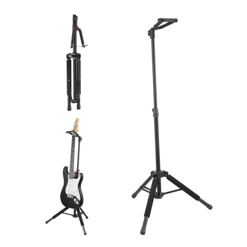 Image 1 de 9.. Trépied de chargement pour guitare 33&nbsp;lb/15&nbsp;kg de VEVOR, support de présentation sur pied pour guitare avec hauteur réglable