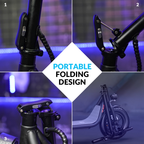 5TH WHEEL Electric Scooter with Basket, 19-21 Miles Range, 500W Motor, 12" Pneumatic Tires, 15.5 MPH, LED Light, Foldable Commuter E-Scooter