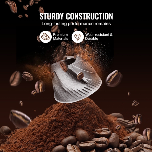 VEVOR Coffee Maker with Grinder, 8 Cup Coffee Machine, Grind and Brew Coffee Maker with 3 Brew Strength Control, 24-Hour Timer for Auto Brew, for