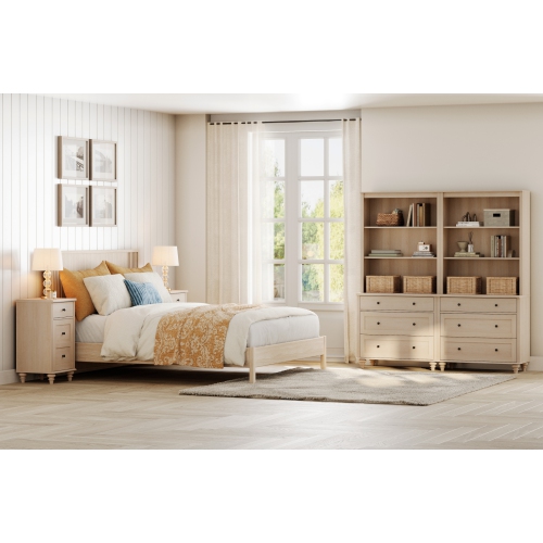 WAMPAT 3 Tier Bookshelf with 3 Drawers, 72" Tall Bookcase Large Farmhouse Display Book Case Shelf with 3-Tier Open Book Shelfs,Library Wood