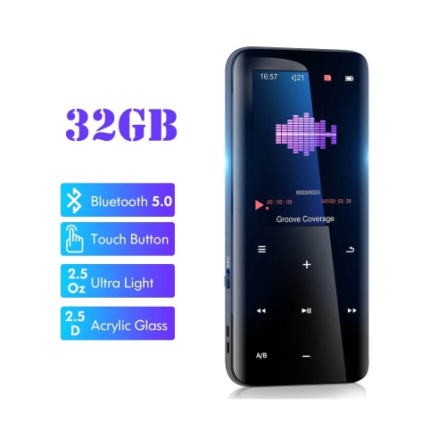 32GB Mp3 Player with Bluetooth 5.0 -Portable Digital Lossless Music MP3