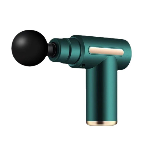Electric fascia gun, mini home use, vibration relaxation muscle neck mask gun, deep tissue muscle massager, ultra-quiet with button, green