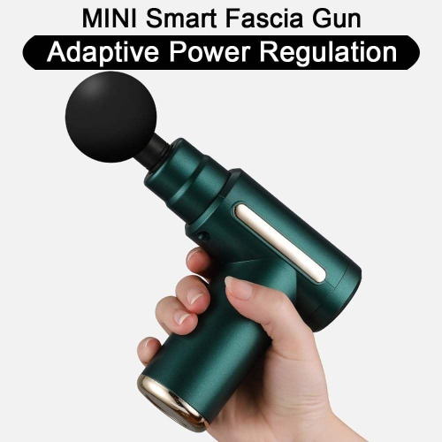 Electric fascia gun, mini home use, vibration relaxation muscle neck mask gun, deep tissue muscle massager, ultra-quiet with button, green