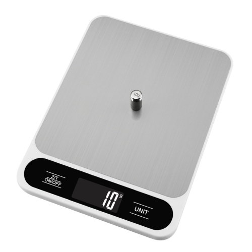 Household electronic scale, 5kg food scale, accurate gram weight scale, portable baking small electronic scale, easy to clean stainless steel, black