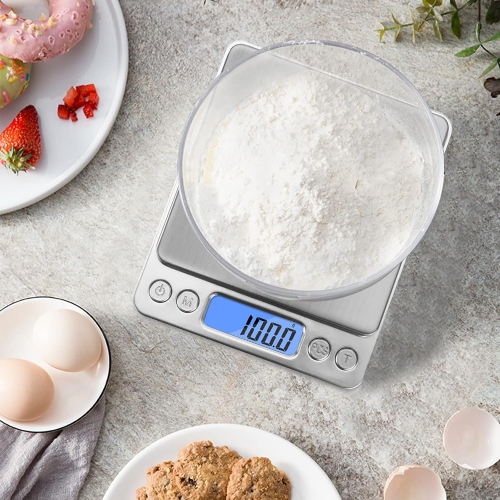 High Precision Jewelry Scale Mini Electronic Pocket Scale, Portable Home Kitchen Scale, 0.1g Food Scale Accurate, 500g, with Backlit LCD Display,