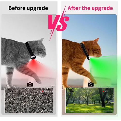 1080P Cat Camera Collar, HD 1080P Video Mini Collar with SD Card, Wireless Action Camera for Cats and Dogs, Outdoor/Indoor Dog Tracker, White