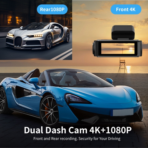 4K built-in GPS night vision 2.99 front and rear dual recording car HD driving recorder night vision 24 hours monitoring gravity sensor dual