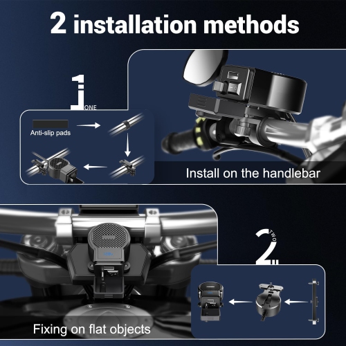 Chargeur de téléphone de moto 72&nbsp;W Chargeur USB double QC4.0 avec port USB de moto 12&nbsp;V étanche, Accessoires de moto pour tablette GPS
