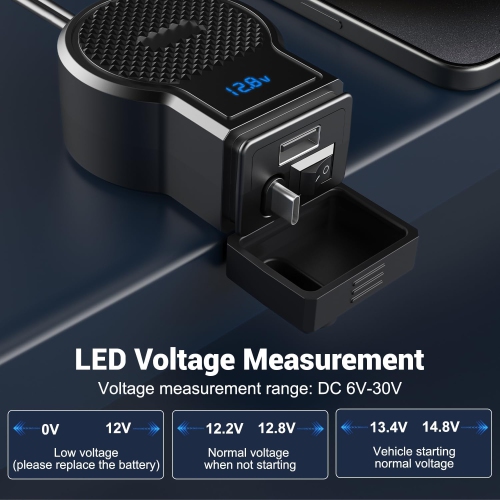 Chargeur de téléphone de moto 72&nbsp;W Chargeur USB double QC4.0 avec port USB de moto 12&nbsp;V étanche, Accessoires de moto pour tablette GPS
