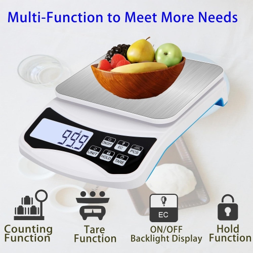 Electronic Scale Household Kitchen Scale Food Baking Weighing Scale Suitable for Weight Loss Baking Cooking Meal Preparation Small Scale White -
