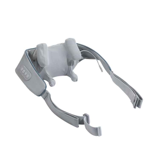 Humanoid kneading cervical massager, home use shoulder and neck trapezius massager, intelligent heating generation movement, rechargeable model, gray