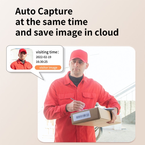 Smart video doorbell, wireless remote home surveillance video intercom HD night vision capture, Wifi doorbell with camera, wireless ring video