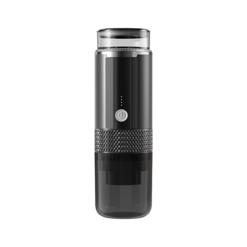 Wireless electric American KCUP capsule coffee machine, portable coffee machine for home use, outdoor coffee cupEnglish packaging, black with silver