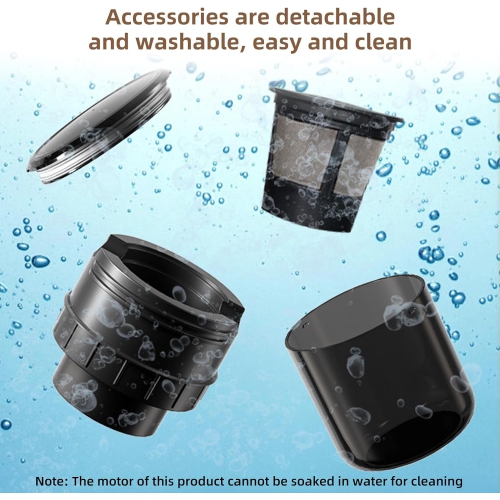 Wireless electric American KCUP capsule coffee machine, portable coffee machine for home use, outdoor coffee cupEnglish packaging, black with silver