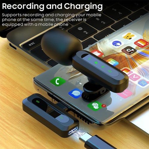 New J3 one-to-two wireless collar microphone live noise reduction wireless microphone microphone USB C wireless collar microphone suitable for noise