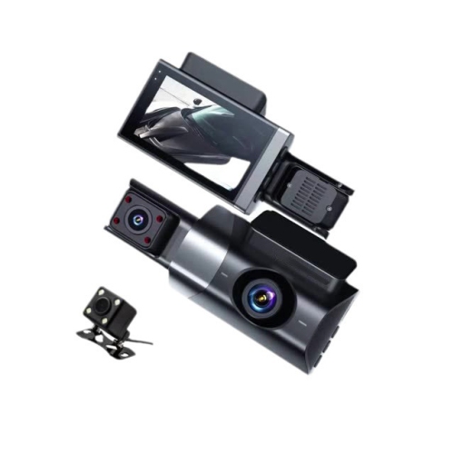 3-Channel Car DVR - 1080P HD, Front Camera, 170° Wide Angle, G-Sensor, 3-inch HD Night Vision Car DVR with WiFi, Triple Lens, Three Recording Modes,