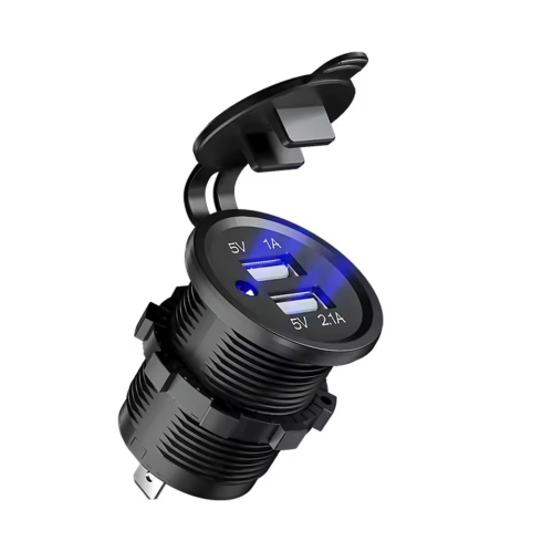 Scooter de voiture de moto Accessoires d'assemblage 3,1&nbsp;A pour alimenter le chargeur de voiture USB modifié double chargeur de voiture USB