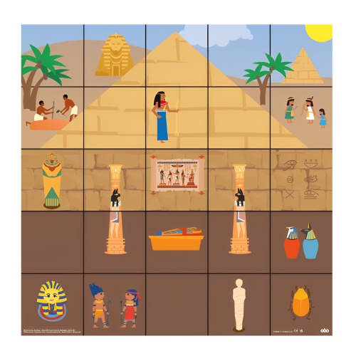 Loti-Bot Ancient Egypt Mat, STEM Educational Activity Playmat for Coding Toy Robot