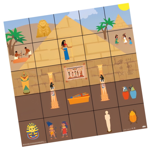 Loti-Bot Ancient Egypt Mat, STEM Educational Activity Playmat for Coding Toy Robot