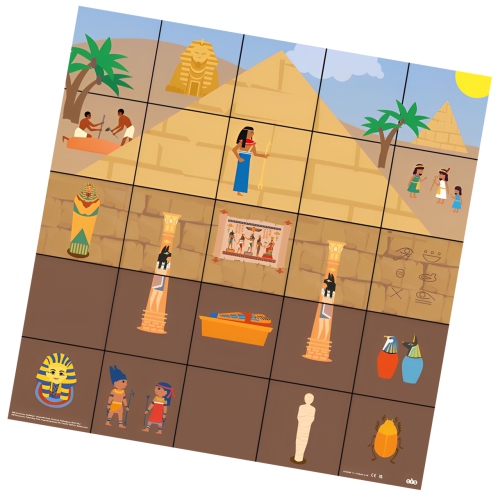 Loti-Bot Ancient Egypt Mat, STEM Educational Activity Playmat for Coding Toy Robot