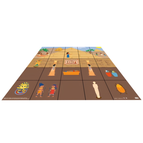 Loti-Bot Ancient Egypt Mat, STEM Educational Activity Playmat for Coding Toy Robot