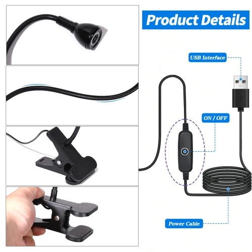 UV Nail Dryer 395nm Wavelength Clip-On Desktop Mini USB Nail Lamp, Nail Salon Tools for Home Travel