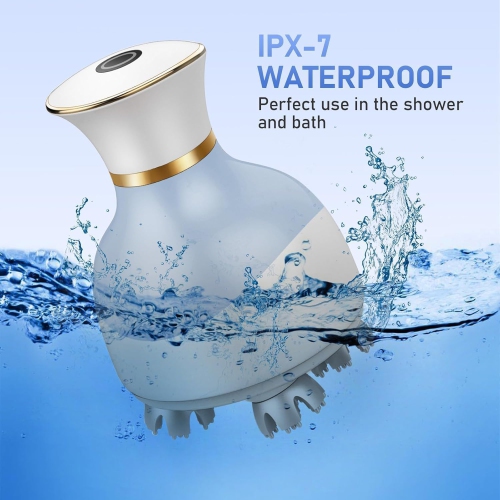 Electric Cordless Scalp Massager, Handheld Portable Head Scratching Massager for Hair Growth, Deep Cleansing and Stress Relief