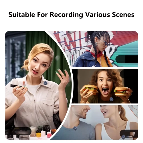 Wireless Lavalier Microphone, Magnetic Connection, Audio and Video Recording Microphone, Type-C Interface, Suitable for Android or Apple 15 and Above