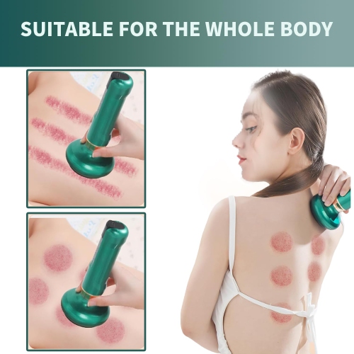 Anti-Wrinkle Massage Tool, Electric Scraping and Cupping Device, 12-Speed Red Light Heating Fat Massager for Body Relaxation