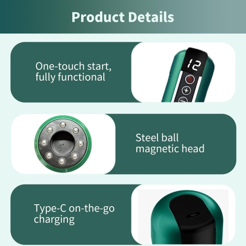 Anti-Wrinkle Massage Tool, Electric Scraping and Cupping Device, 12-Speed Red Light Heating Fat Massager for Body Relaxation