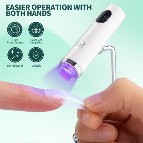 Portable Mini UV LED Nail Lamp, Handheld Nail Dryer, USB Rechargeable Nail Care Tools