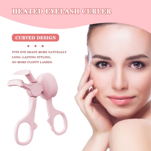 Electric Heated Eyelash Curler, Rechargeable Automatic Eyelash Curler With Three-Speed Temperature Control for Women's Travel Makeup Tools