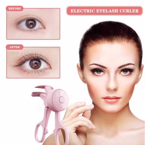 Electric Heated Eyelash Curler, Rechargeable Automatic Eyelash Curler With Three-Speed Temperature Control for Women's Travel Makeup Tools