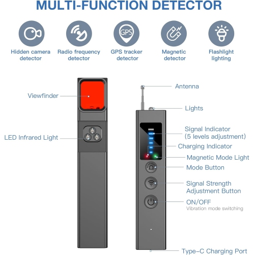 Hidden Camera Detector, Camera Detector, Spy Camera Finder, GPS Tracker Detector, Bug Detector and Camera Finder, Listening Device Detector for