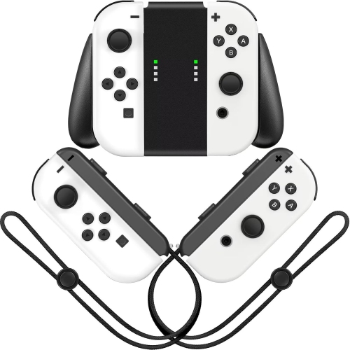 Pour Joypad pour Switch Controller - Télécommande sans fil gauche et droite avec dragonne（Blanc）
