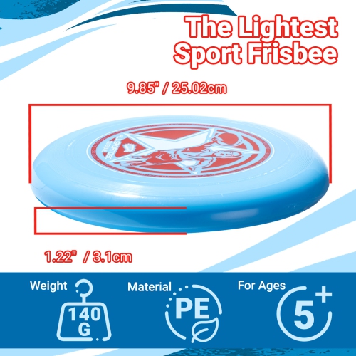 Wham-O Frisbee All Sport Disc 140g, 9.85 Inch, Durable and Non-Slip Grip for Outdoor Team Sports and Family Fun - 2 Pack