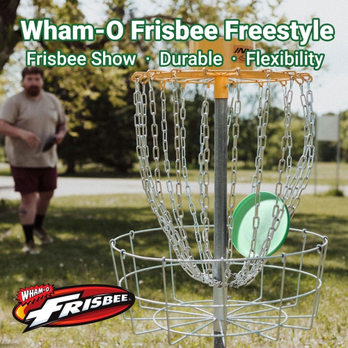 Wham-O Frisbee Freestyle Disc 160g, 10.5 Inch, Durable and Flexible PE for Outdoor Beach, Family Fun - 2 Pack