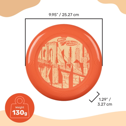 Wham-O Frisbee Cool Flyer 3 Pack Flying Disc, 9.95 Inch Lightweight Toy Outdoor Game - 130g