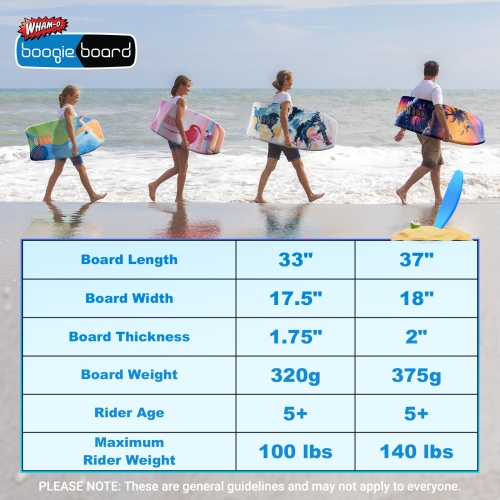 WHAM-O – Planche Boogie Board, 33&nbsp;po, légère avec dragonne, housse en fibre de verre pour adultes débutants, paq. 2 - flamant rose