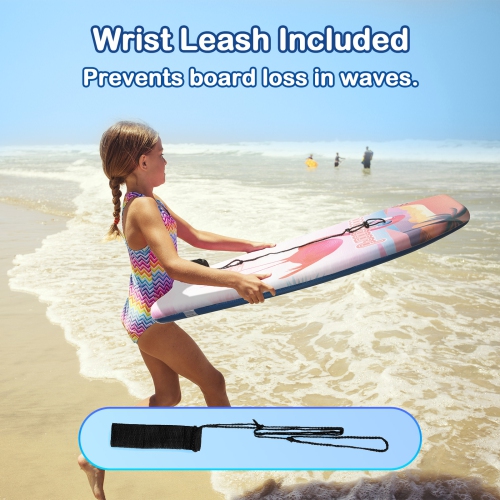 WHAM-O – Planche Boogie Board, 33&nbsp;po, légère avec dragonne, housse en fibre de verre pour adultes débutants, paq. 2 - flamant rose