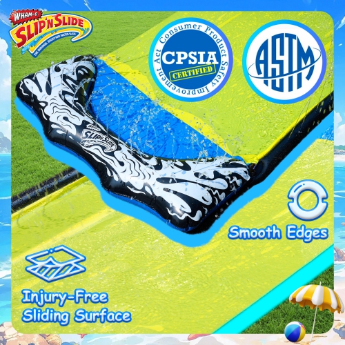 Wham-O Slip N Slide Wave Rider 18ft with Boogie, Summer Outdoor Toys for Kids 5-12 Years, Perfect for Lawn Parties