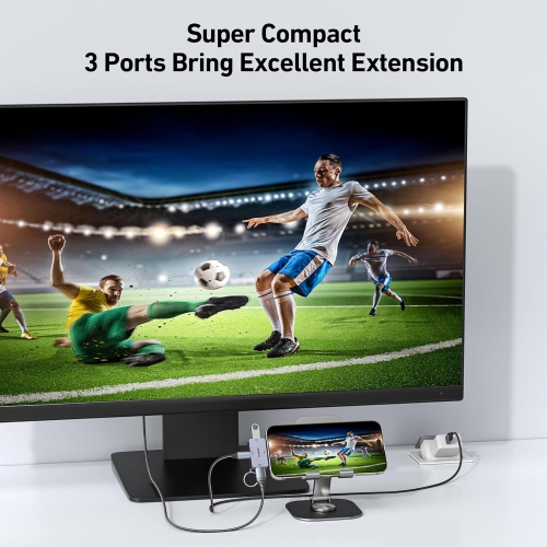 BENFEI 3-in-1 USB C Hub, Compact, USB-C to HDMI 4K@60Hz, USB-A 10Gbps, 100W PD