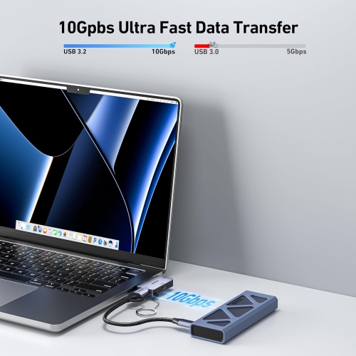 BENFEI 3-in-1 USB C Hub, Compact, USB-C to HDMI 4K@60Hz, USB-A 10Gbps, 100W PD