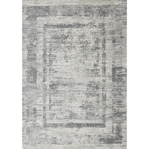 RUG BRANCH  Border Indoor Area Rug, Contemporary Modern - Living Room, Bedroom, Dining Room, And Kitchen In Grey
