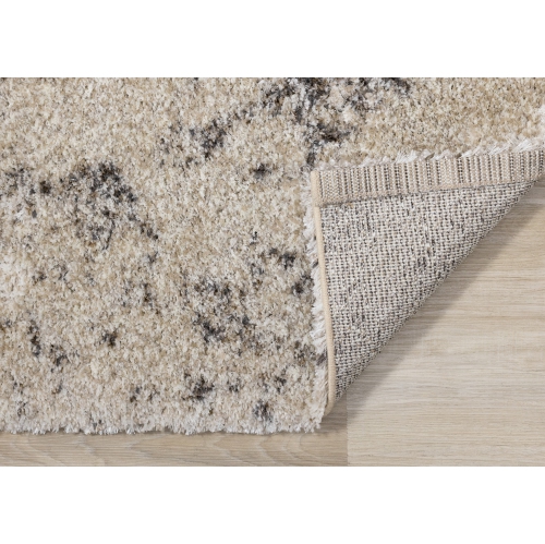 Rug Branch Distressed Indoor Area Rug, Cream Brown , Contemporary Modern - Living Room, Bedroom, Dining Room, and Kitchen