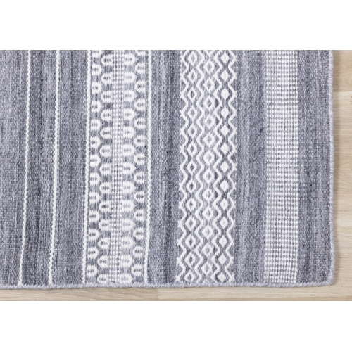 Rug Branch Stripes Indoor Area Rug, Grey Grey , Contemporary Modern - Living Room, Bedroom, Dining Room, and Kitchen